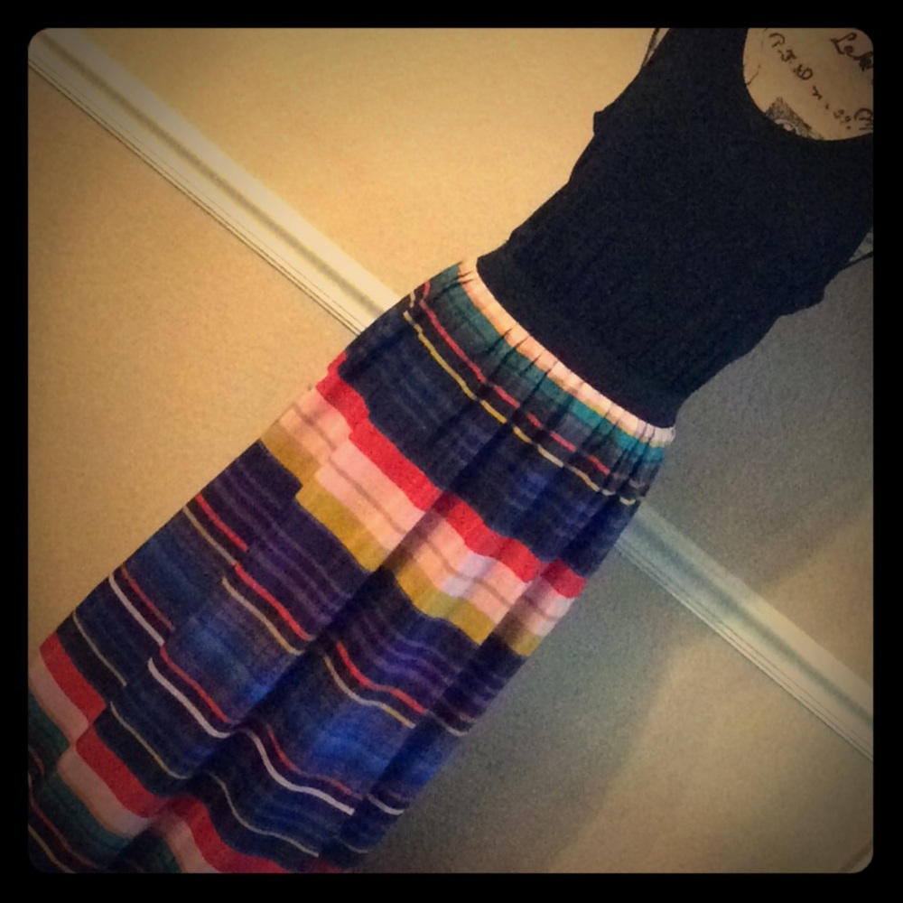 Black Multicolor Maxi Dress